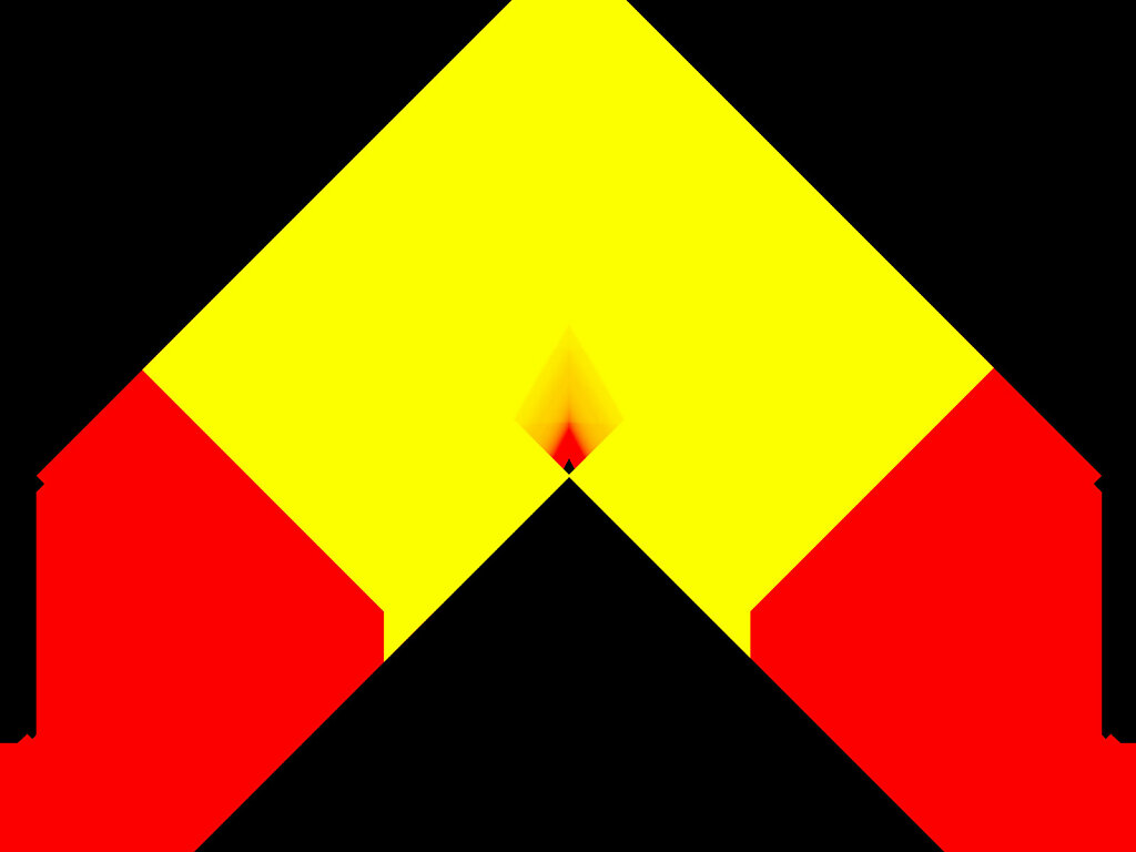 yellow edge with red